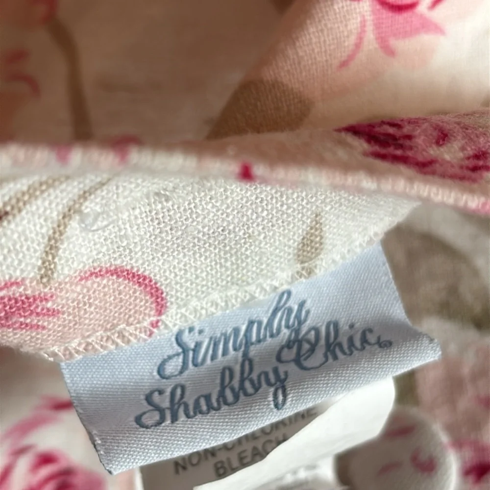 Simply Shabby Chic Pink and Cream Floral Fabric